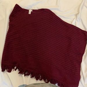 J. Jill Poncho Asymmetrical Poncho OS